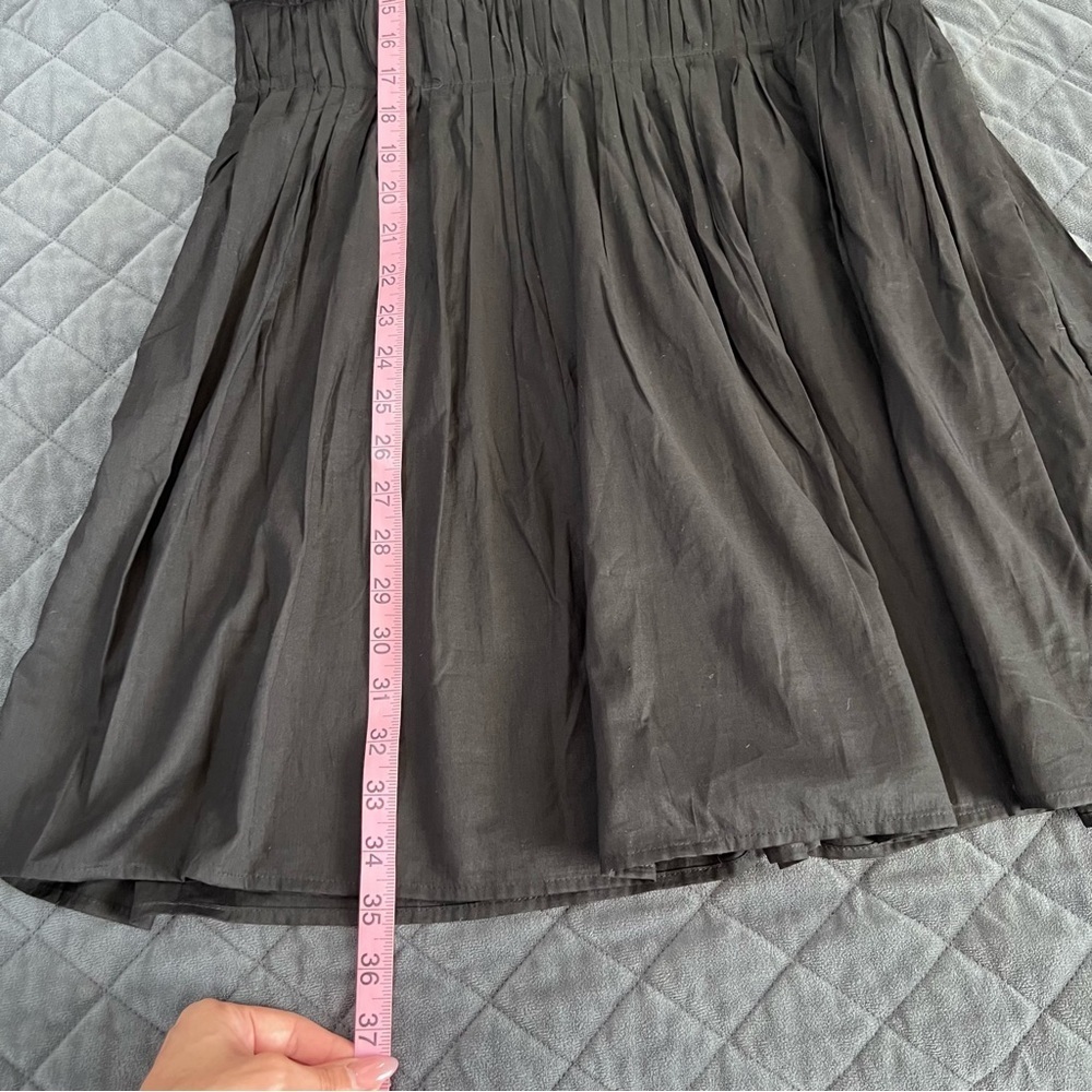 Banana republic Mini Dress Womens Medium Voile Short Sleeve Black Dolman O - Picture 4 of 7
